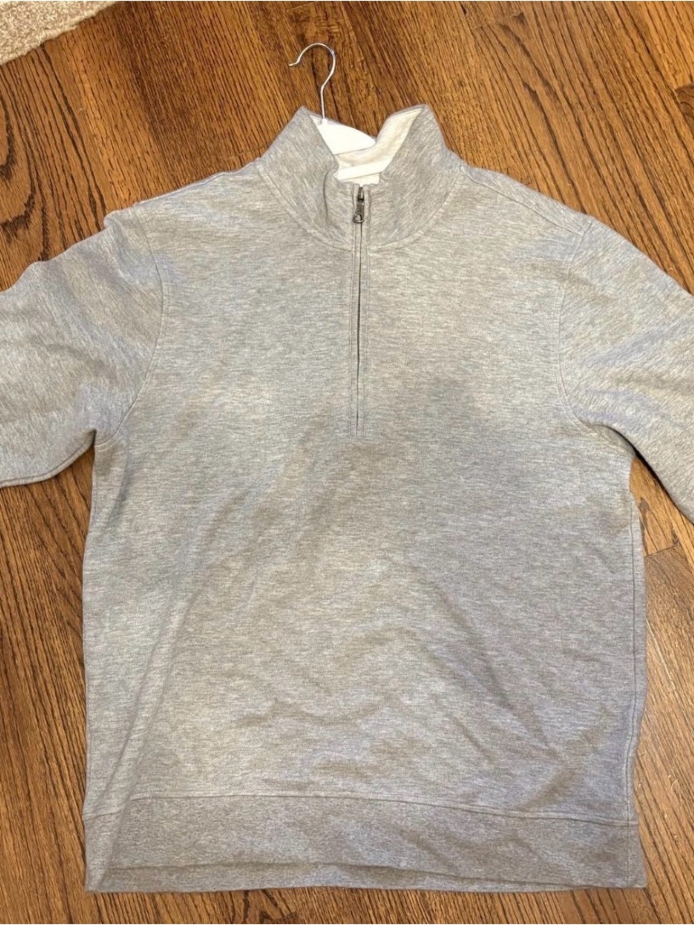 Brooks Brothers Light Gray Quarter-Zip Sweater